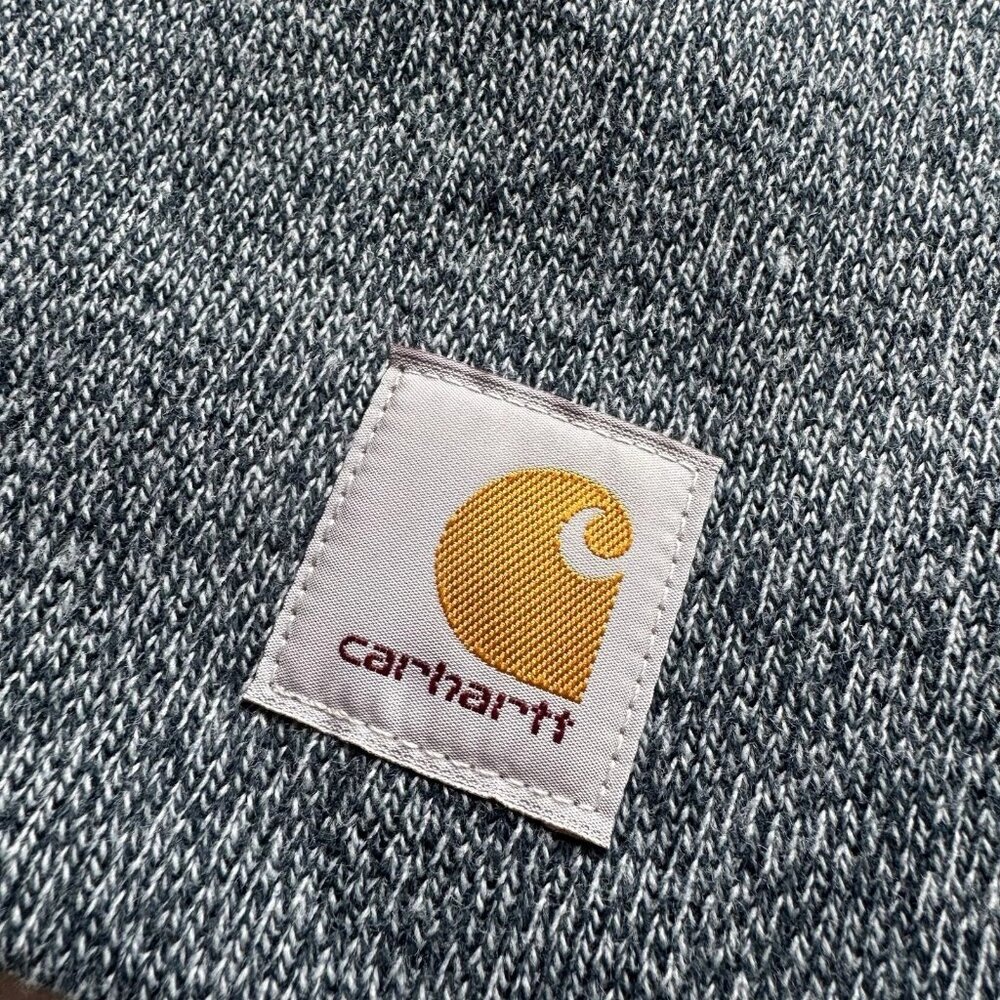 Carhartt Acrylic Beanie Knit Hat A205-H79 NIGHT BLUE ALPINE BLUE MARL New - Picture 3 of 4
